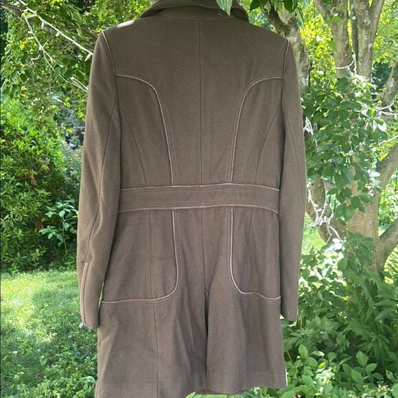 Laundry By Shelli Segal Brown Trench Coat with Utilitarian Design - Picture 6 of 9